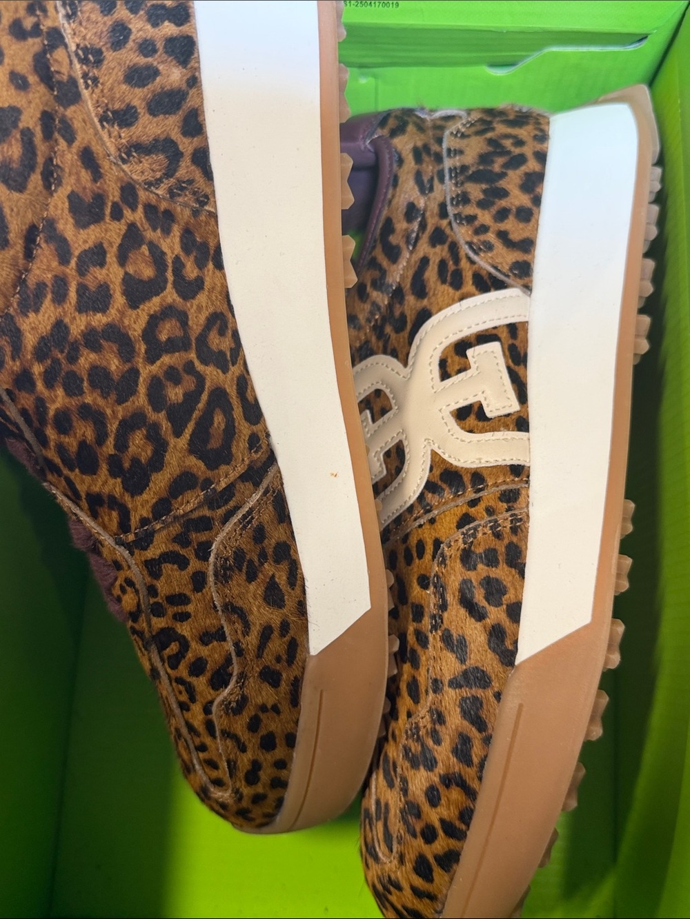 Sam Edelman Leopard Print Platform Sneakers with White Detail